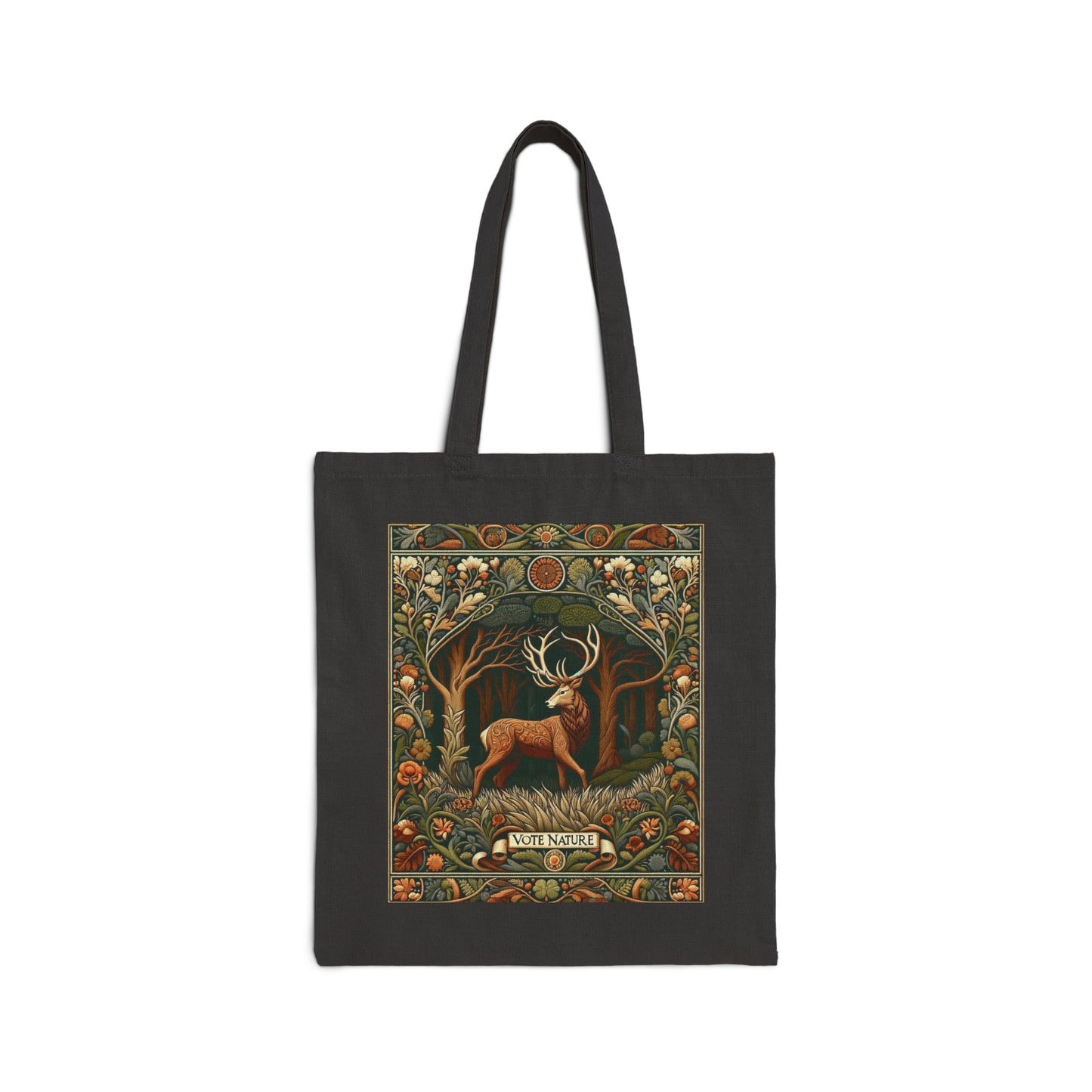 Inspirational Caring Statement Cotton Canvas Tote Bag: Vote Nature! & carry a laptop, kindle, phone, notebook, goodies to work/coffee shop