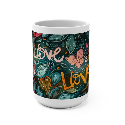 Love is Love Mug (15oz) LGBTQ+ Pride Activist Political Coffee Tea Mug | Beauty with a Purpose