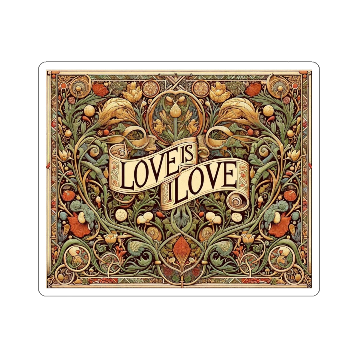 Bold Statement vinyl Sticker/Decal: Love is Love! for laptop, kindle, phone, ipad, instrument case, notebook, mood board, or wall