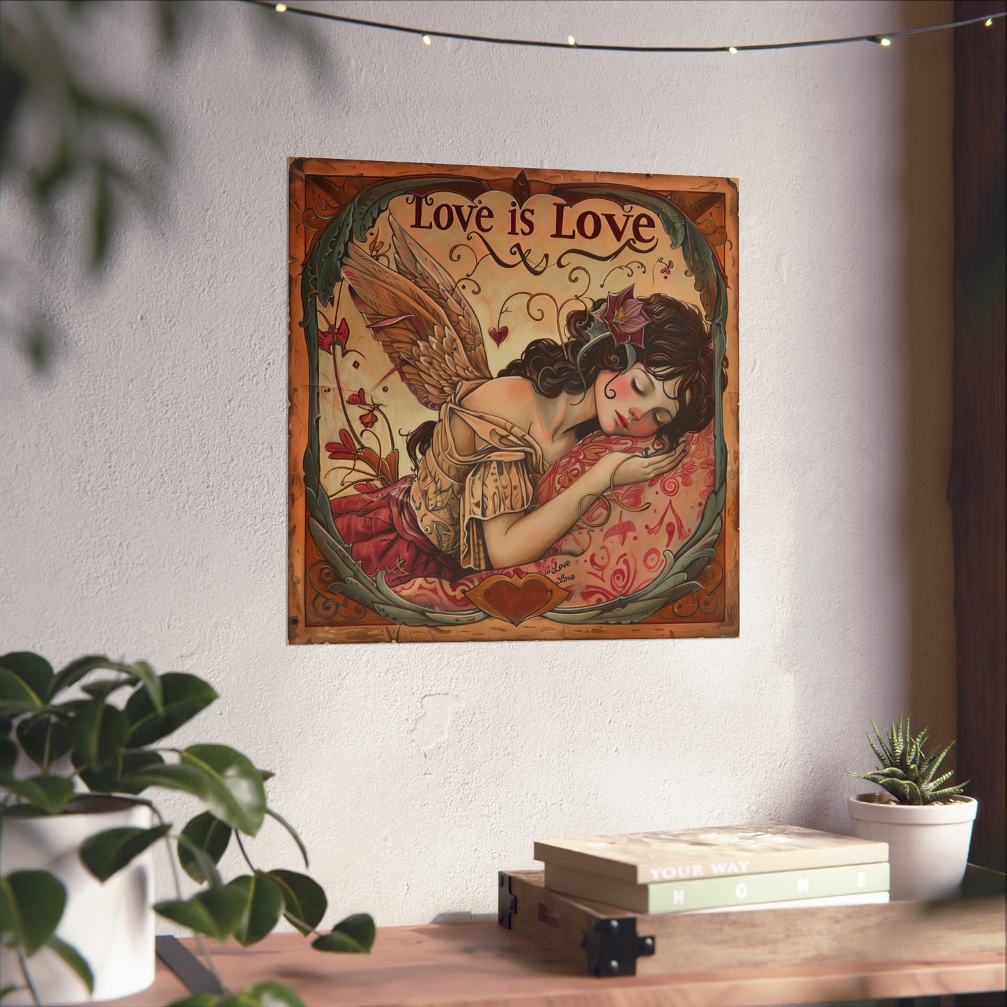 Love is Love Matte Poster Pride Statement Wall Art for Home Office or Dorm Decor Fairy Love Too!