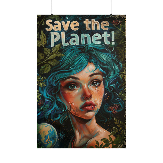 Save the Planet! Matte Posters Activist Political Wall Art for Home Office or Dorm Decor | Beauty and Purpose