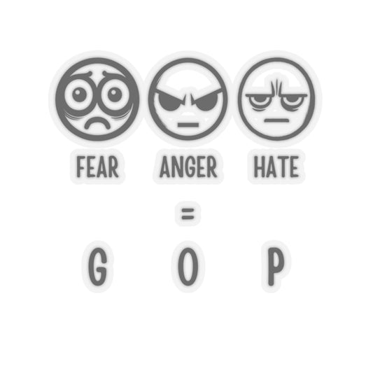 Fear, Anger, Hate = GOP Sticker