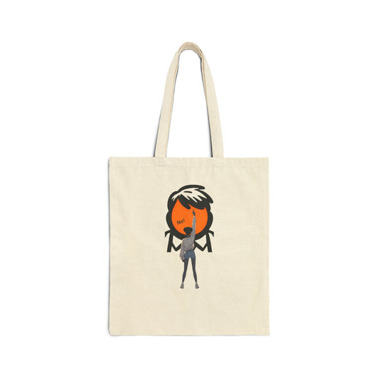 Orange Dictator NO! v3 (Canvas Tote Bag)