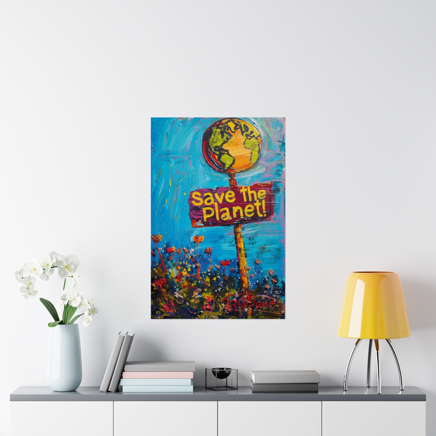 Save the Planet! Matte Poster Activist Political Poster for Home Office or Dorm Decor | Wall Art with a Purpose!