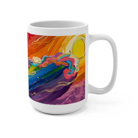 Pride Colorful Sun Mug (15oz) | Live With Pride!