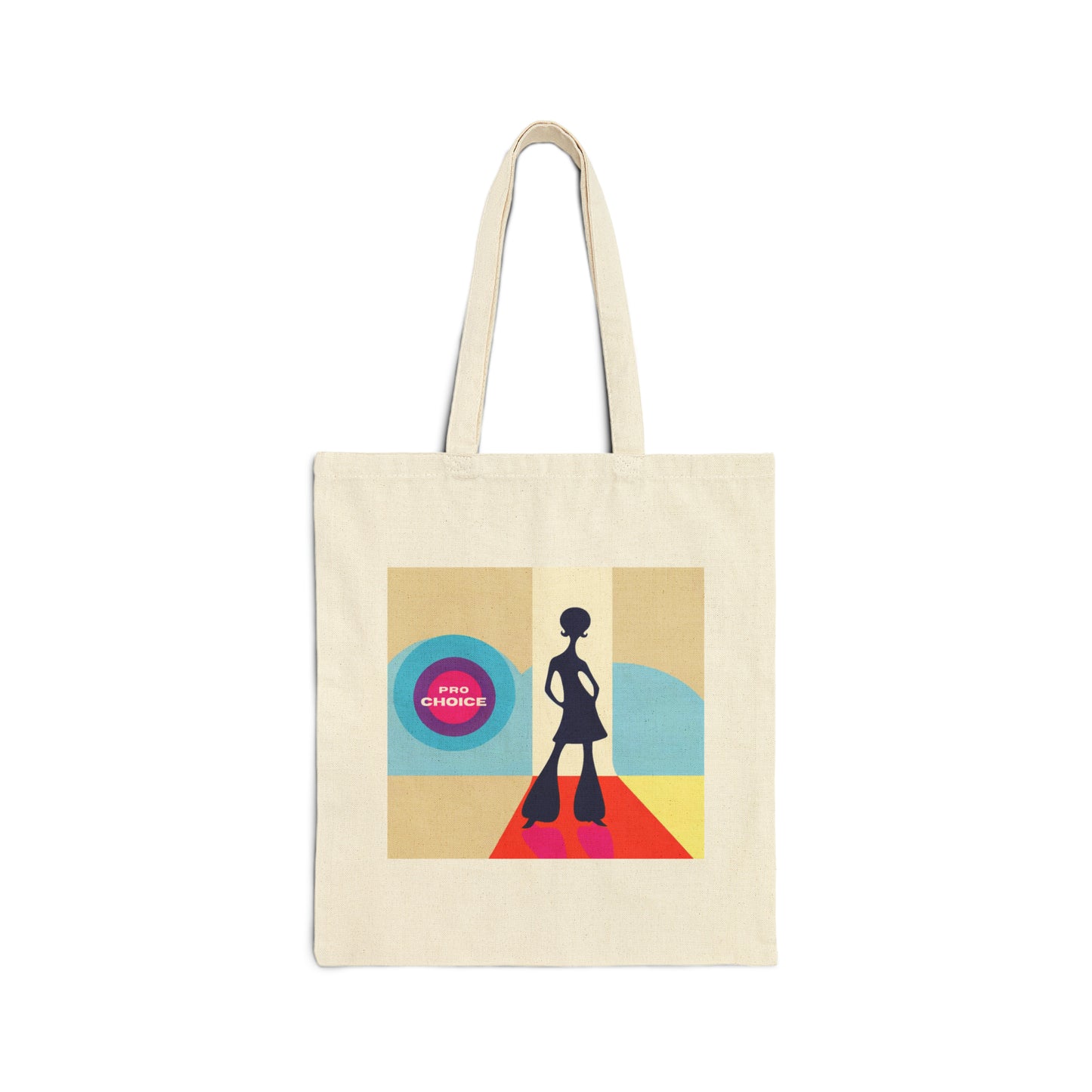 Pro Choice! Bold Statement Cotton Cavas Tote Bag: carry a laptop, kindle, phone, ipad, notebook goodies to work/coffee house