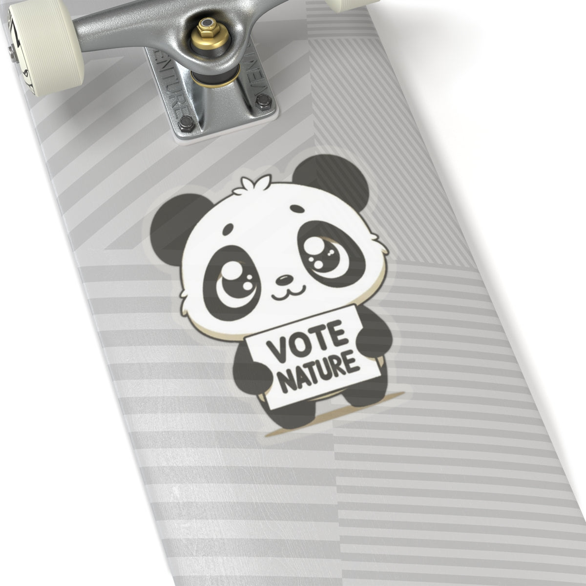 Inspirational Cute Panda Statement vinyl Sticker: Vote Nature! for laptop, kindle, phone, ipad, instrument case, notebook, mood board, wall