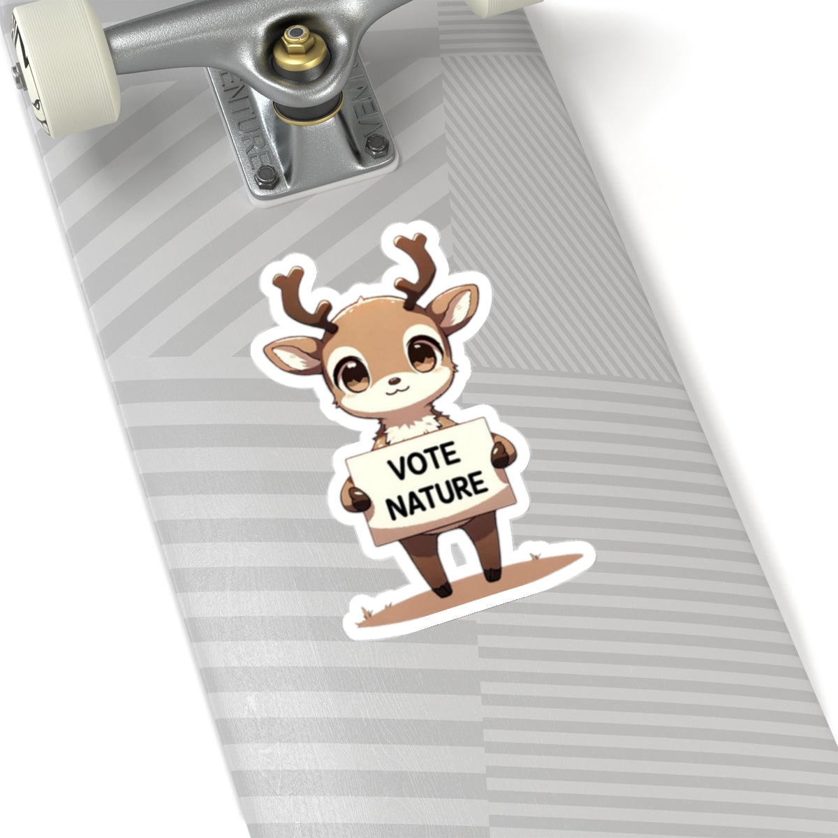 Inspirational Cute Raindeer Statement vinyl Sticker: Vote Nature! for laptop, kindle, phone, ipad, instrument case, notebook, mood board