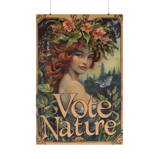 Vote Nature Matte Poster Political Statement Wall Art for Home Office or Dorm Decor Environmentalism Never Looked so Good!