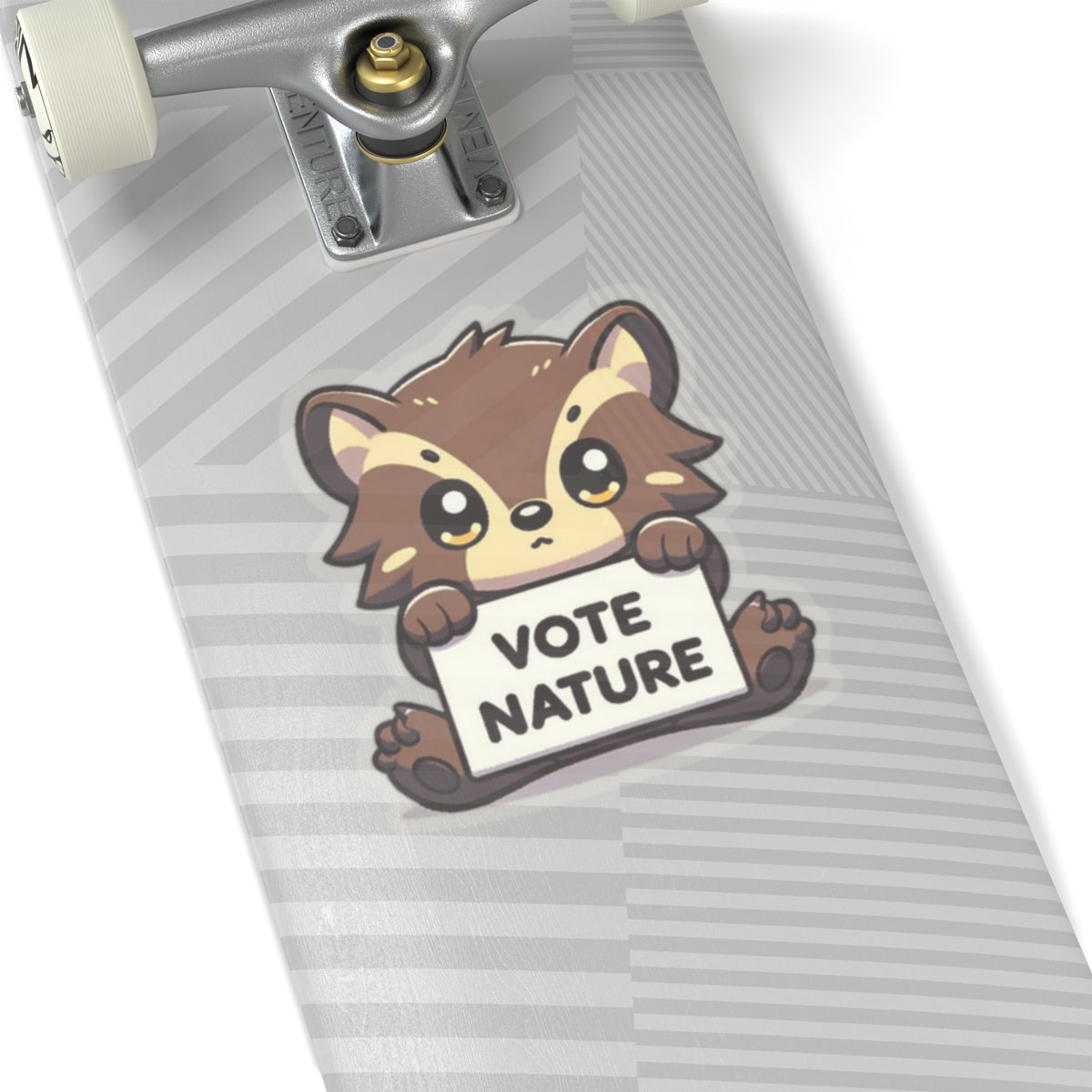 Inspirational Cute Wolverine Statement vinyl Sticker: Vote Nature! for laptop, kindle, phone, ipad, instrument case, notebook, mood board