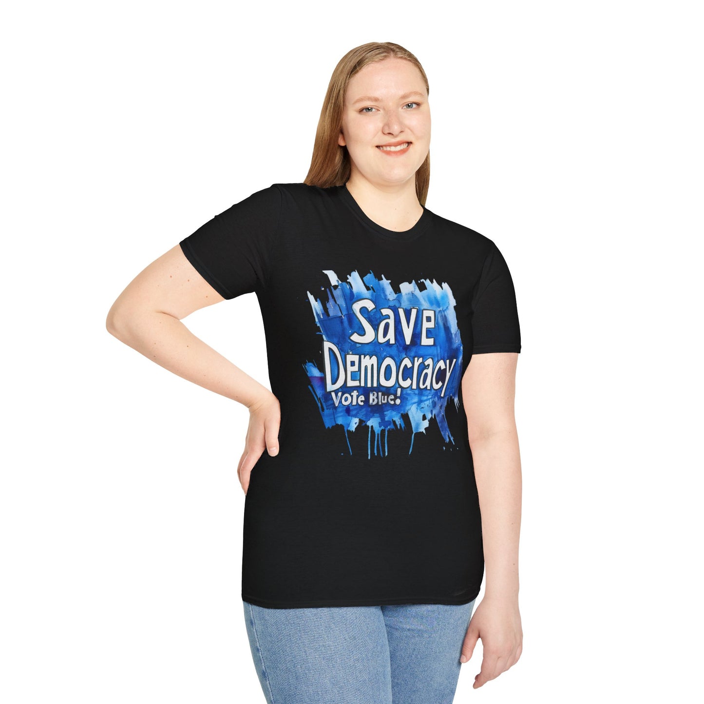 Save Democarcy Vote Blue t-shirt Speak Loudly and Save Democracy Political Shirt