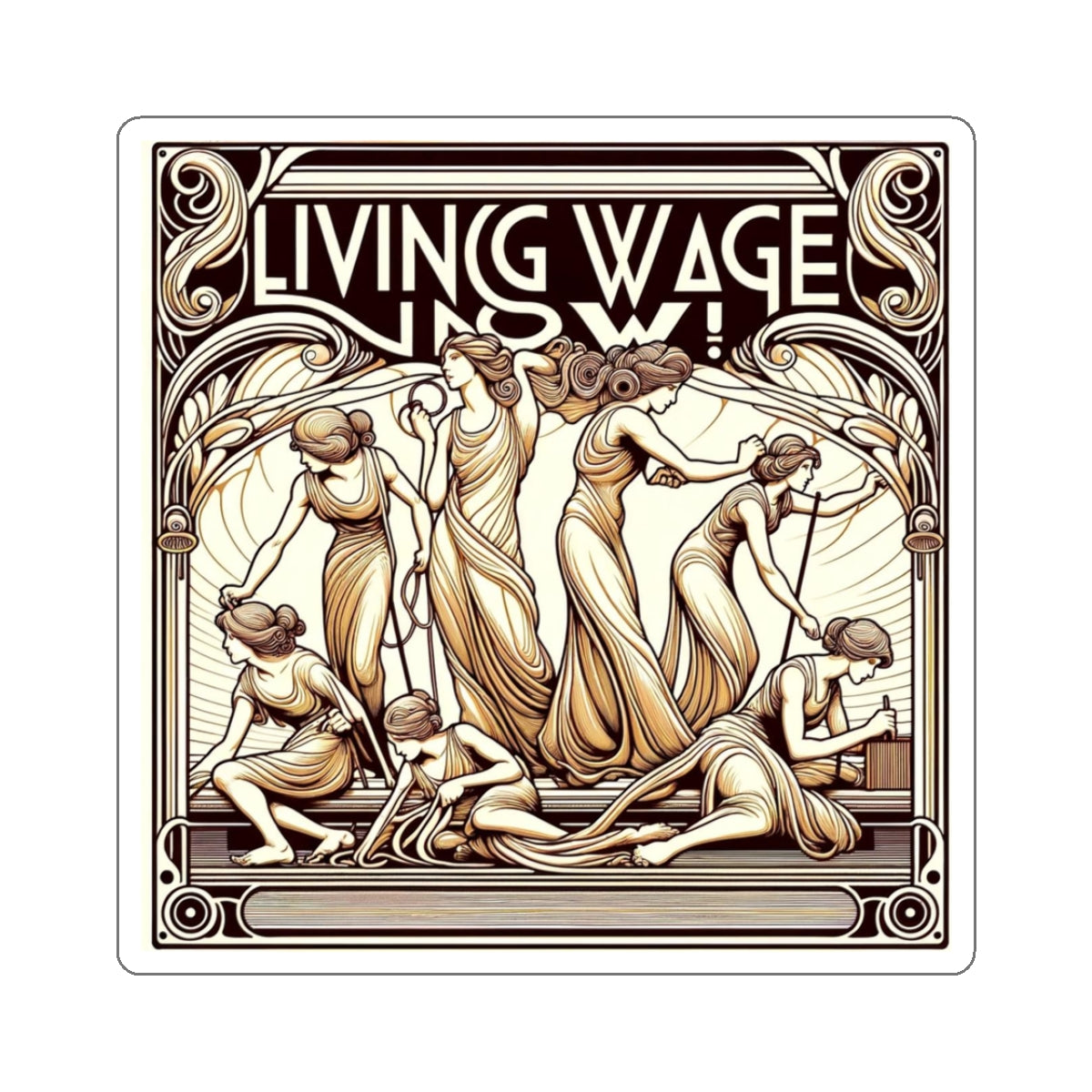 Living Wage Now! v3 Stickers