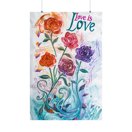 Love is Love Matte Poster Gorgeous Wall Art for Home Office or Dorm Decor