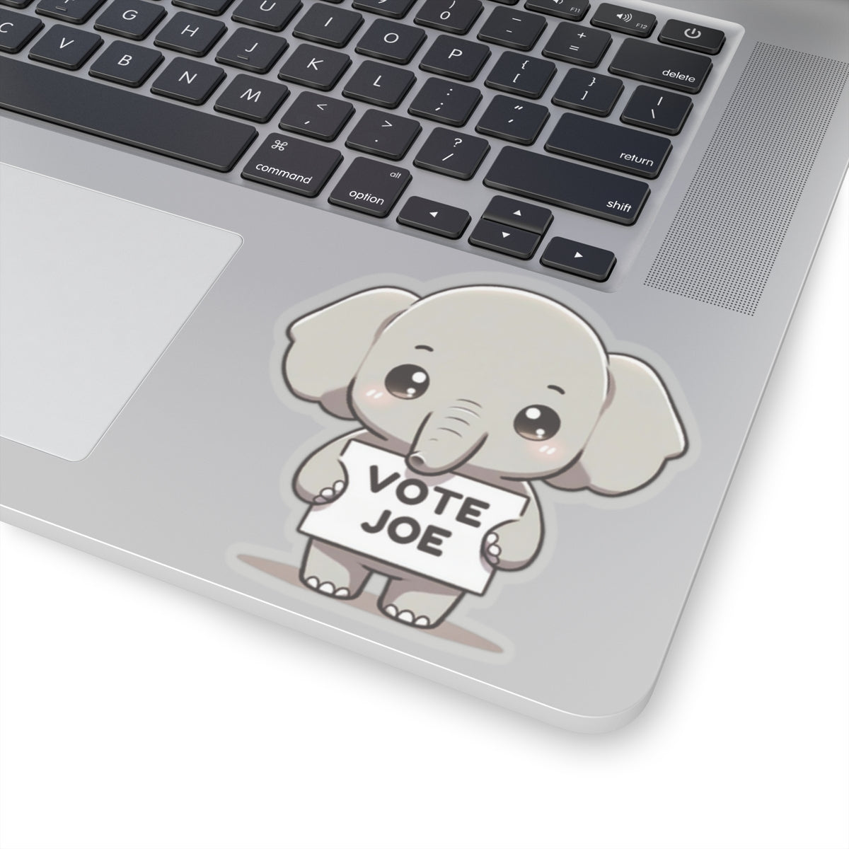 Cute Elephant Statement vinyl Sticker: Vote Joe! for laptop, kindle, phone, ipad, instrument case, notebook, mood board, or wall