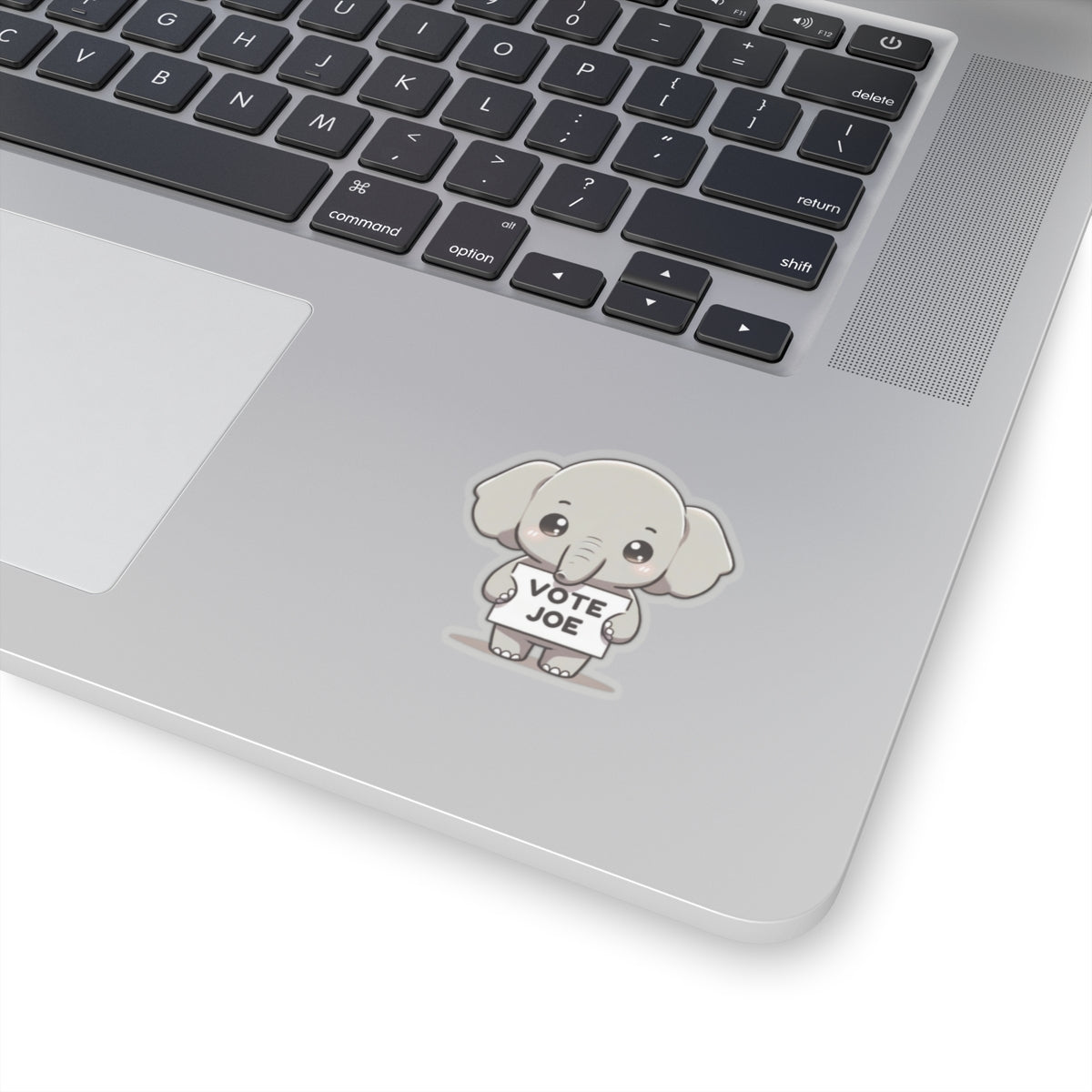 Cute Elephant Statement vinyl Sticker: Vote Joe! for laptop, kindle, phone, ipad, instrument case, notebook, mood board, or wall