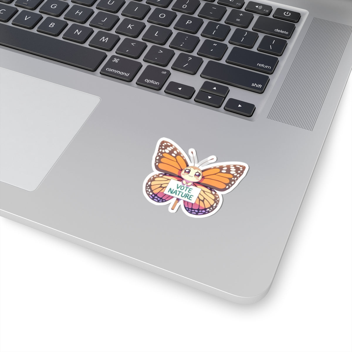 Inspirational Cute Butterfly Statement vinyl Sticker: Vote Nature! for laptop, kindle, phone, ipad, instrument case, notebook, mood board