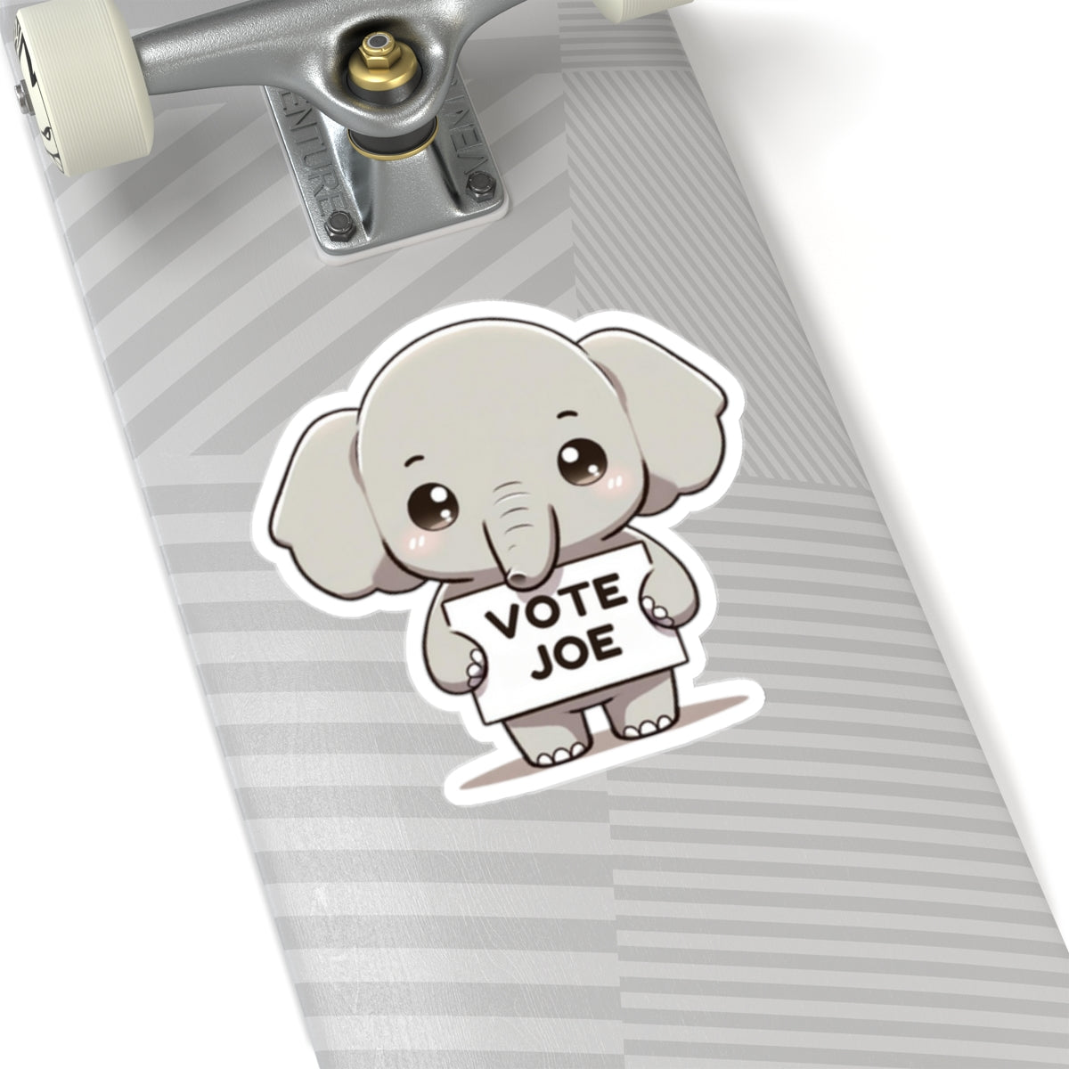 Cute Elephant Statement vinyl Sticker: Vote Joe! for laptop, kindle, phone, ipad, instrument case, notebook, mood board, or wall