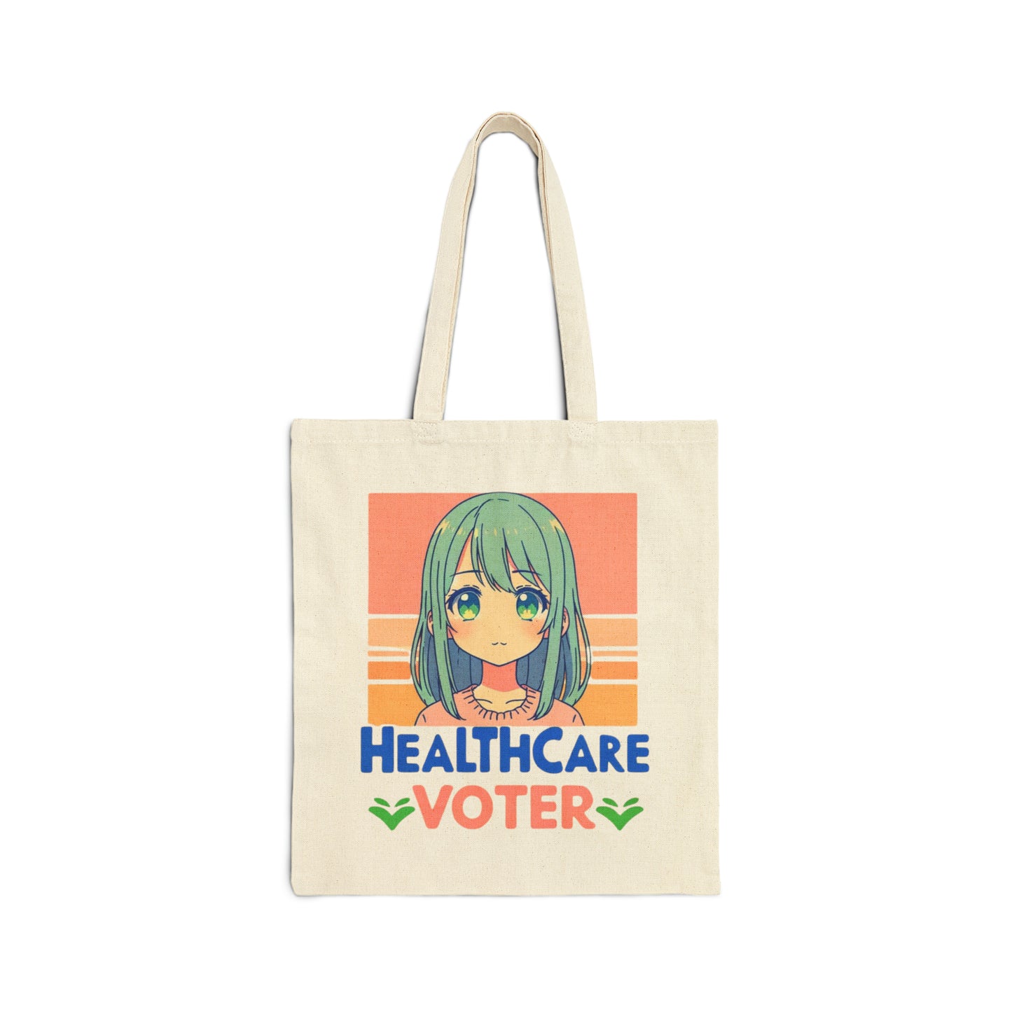 Bold Statement Canvas Tote Bag: Show You Care, Healthcare Voter!