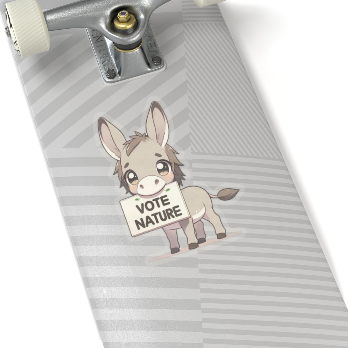 Inspirational Cute Donkey Statement vinyl Sticker: Vote Nature! for laptop, kindle, phone, ipad, instrument case, notebook, mood board