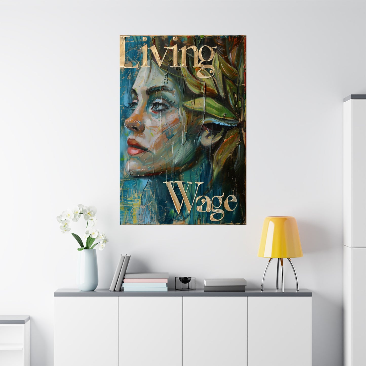 Living Wage Matte Poster Worker Rights Political Wall Art for Home Office or Dorm Decor | Fine Art with a Purpose!