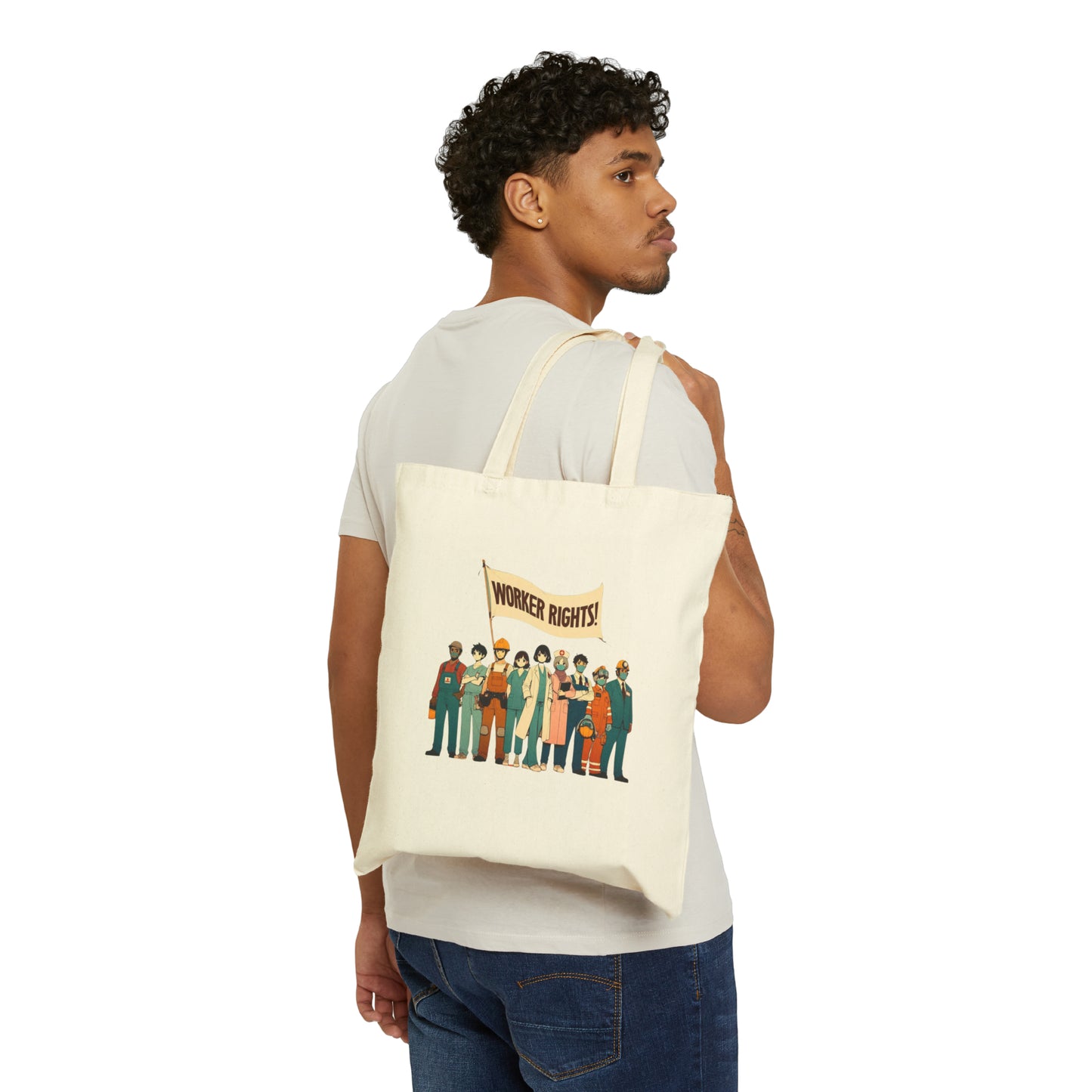 Worker Rights! Anime (Canvas Tote Bag)