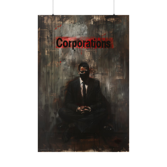 Corporations Matte Poster Political Wall Art for Home Office or Dorm Decor | Fine Art with a Purpose!