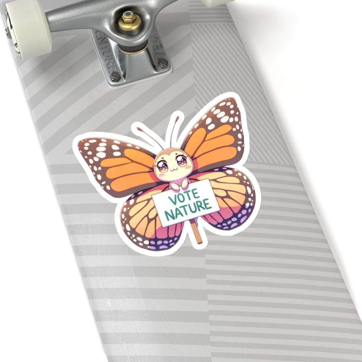 Inspirational Cute Butterfly Statement vinyl Sticker: Vote Nature! for laptop, kindle, phone, ipad, instrument case, notebook, mood board