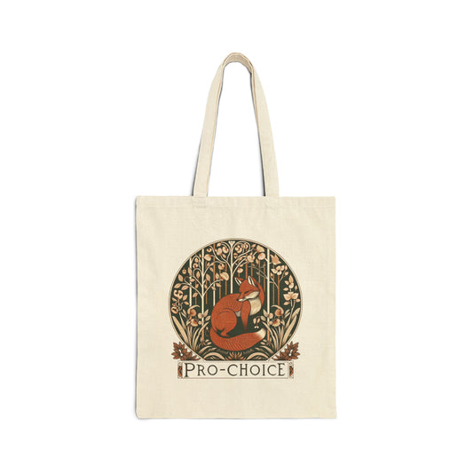 Bold Statement Cotton Cavas Tote Bag: Pro Choice! & carry a laptop, kindle, phone, ipad, notebook goodies to work/coffee house