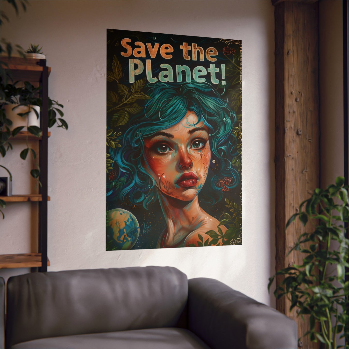 Save the Planet! Matte Posters Activist Political Wall Art for Home Office or Dorm Decor | Beauty and Purpose