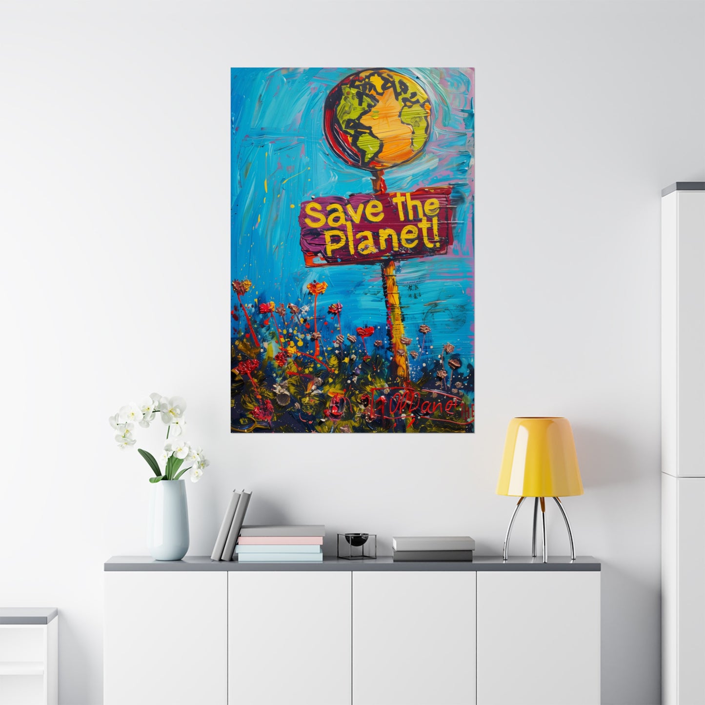 Save the Planet! Matte Poster Activist Political Poster for Home Office or Dorm Decor | Wall Art with a Purpose!