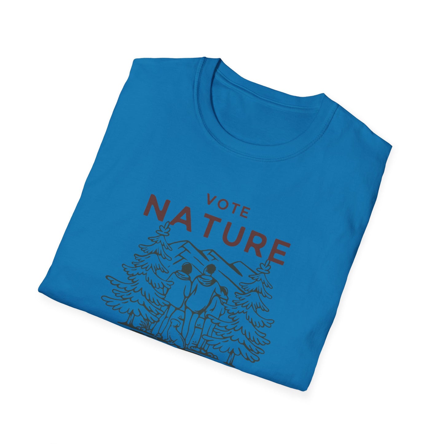 Inpirational Statement Soft-Syle Cotton t-shirt: Vote Nature, Save the Environment! Show you Care!