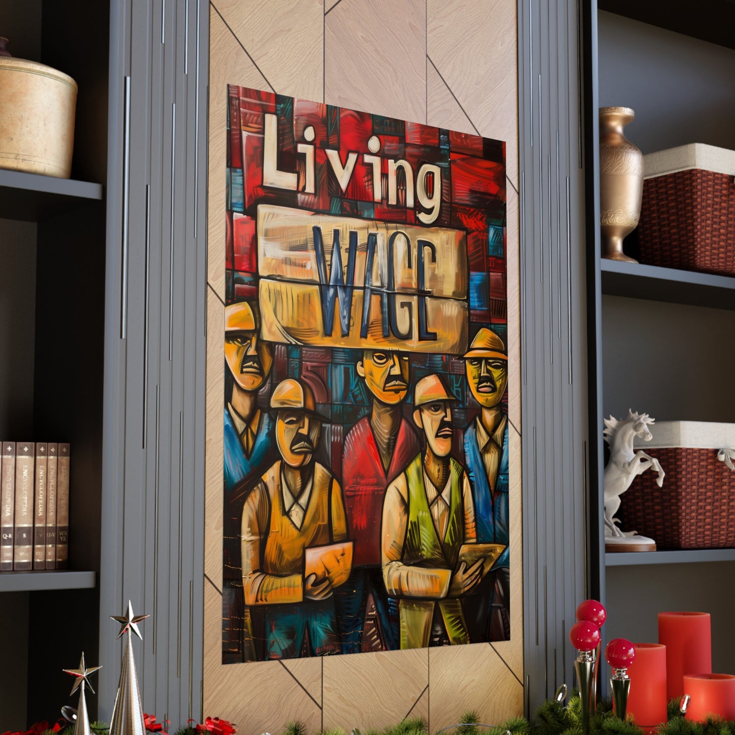 Living Wage Matte Poster Labor Rights Political Wall Art for Home Office or Dorm Decor | Fine art with a purpose!