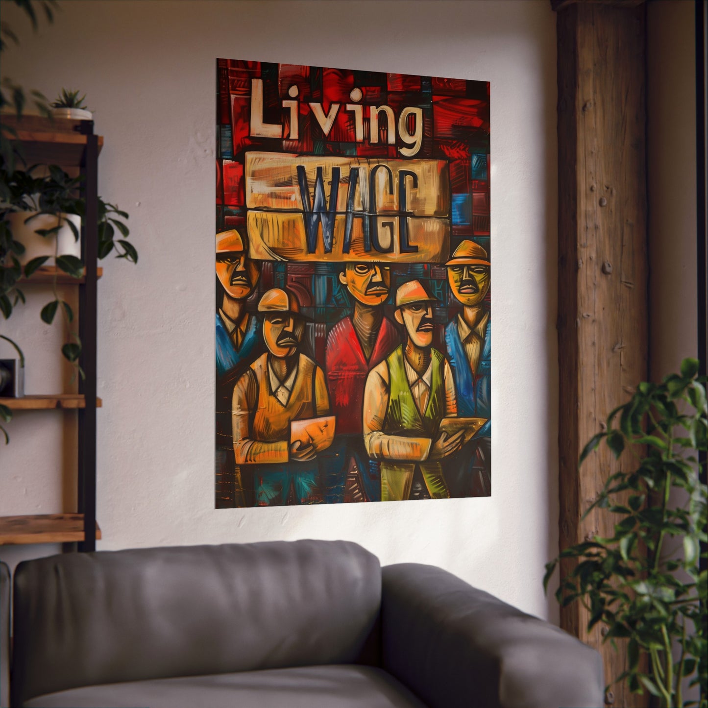 Living Wage Matte Poster Labor Rights Political Wall Art for Home Office or Dorm Decor | Fine art with a purpose!