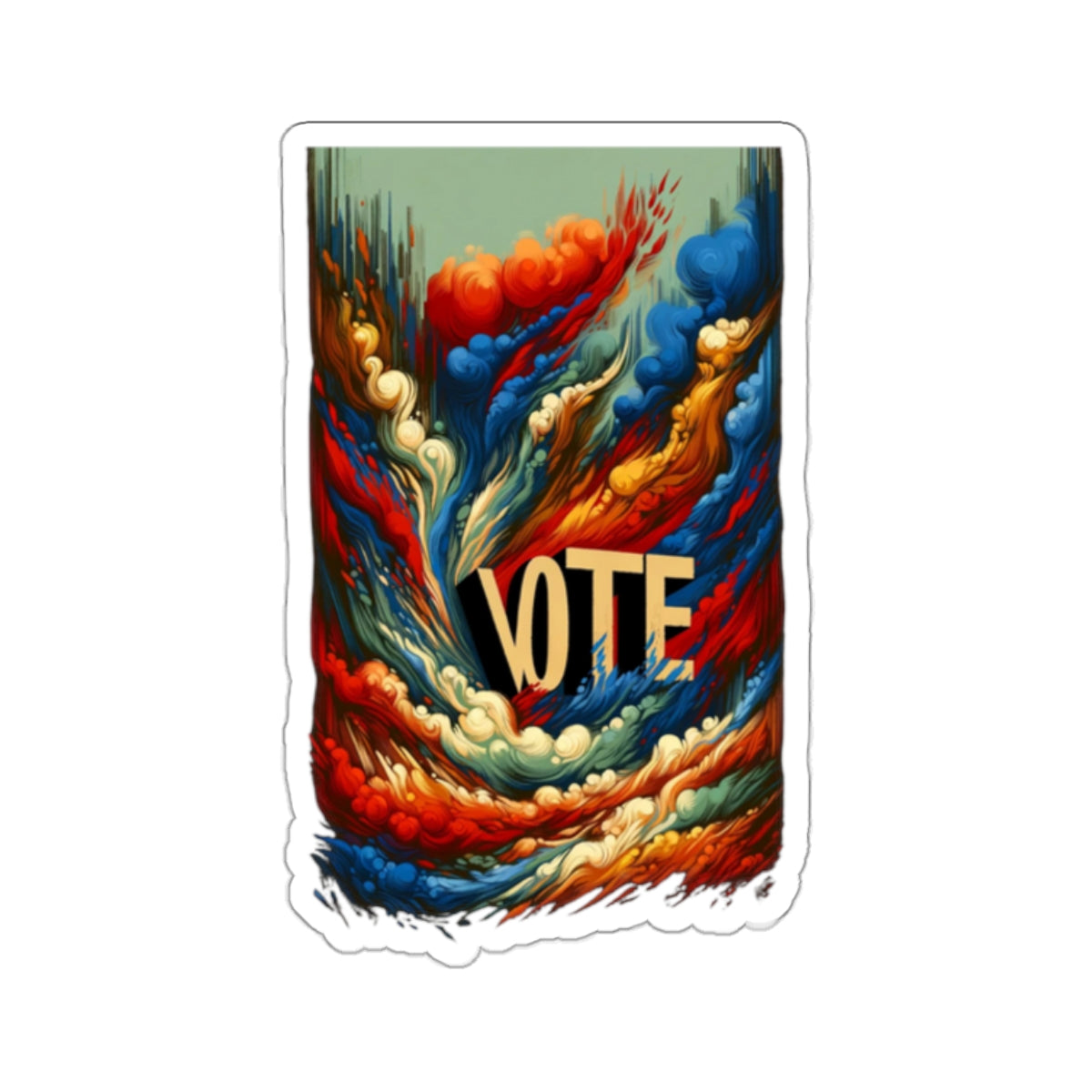 Inspirational Statement Sticker: VOTE! for laptop, kindle, phone, ipad, instrument case, notebook, mood board, wall