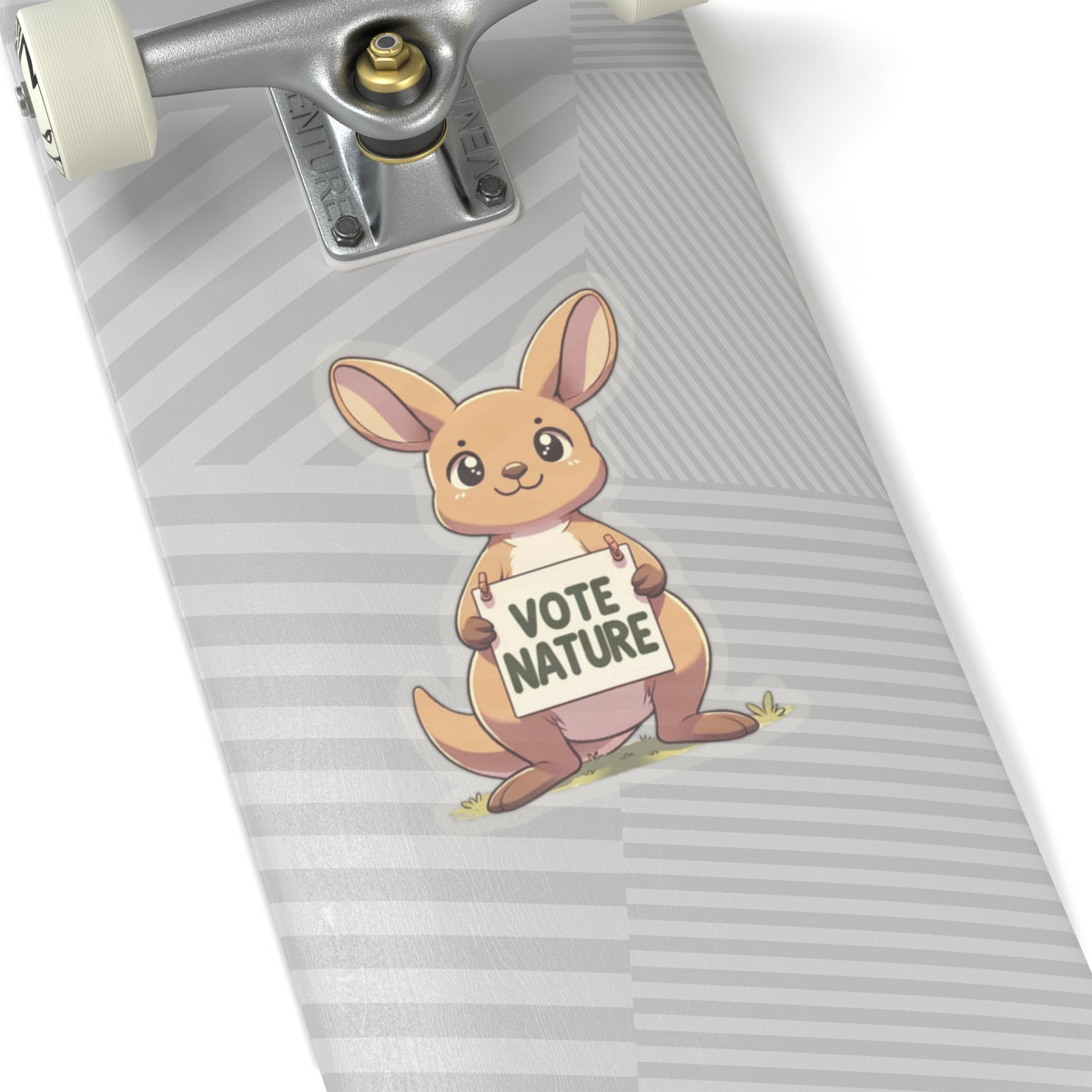 Inspirational Cute Kangaroo Statement vinyl Sticker: Vote Nature! for laptop, kindle, phone, ipad, instrument case, notebook, mood board