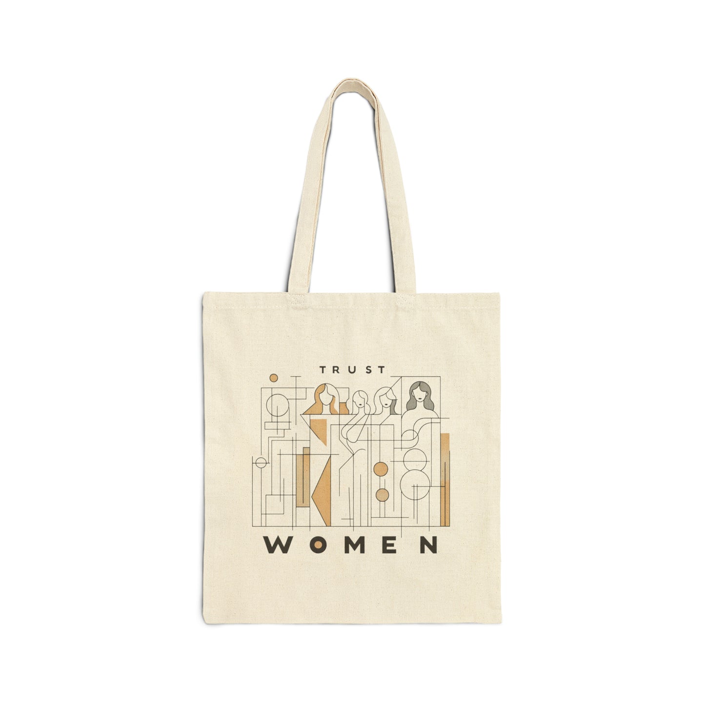 Bold Statement Cotton Canvas Tote Bag: Trust Women!