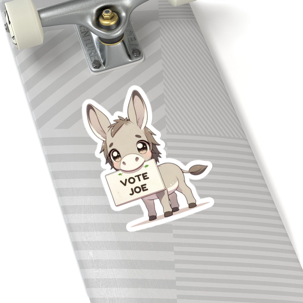 Cute Donkey Statement vinyl Sticker: Vote Joe! for laptop, kindle, phone, ipad, instrument case, notebook, mood board, or wall