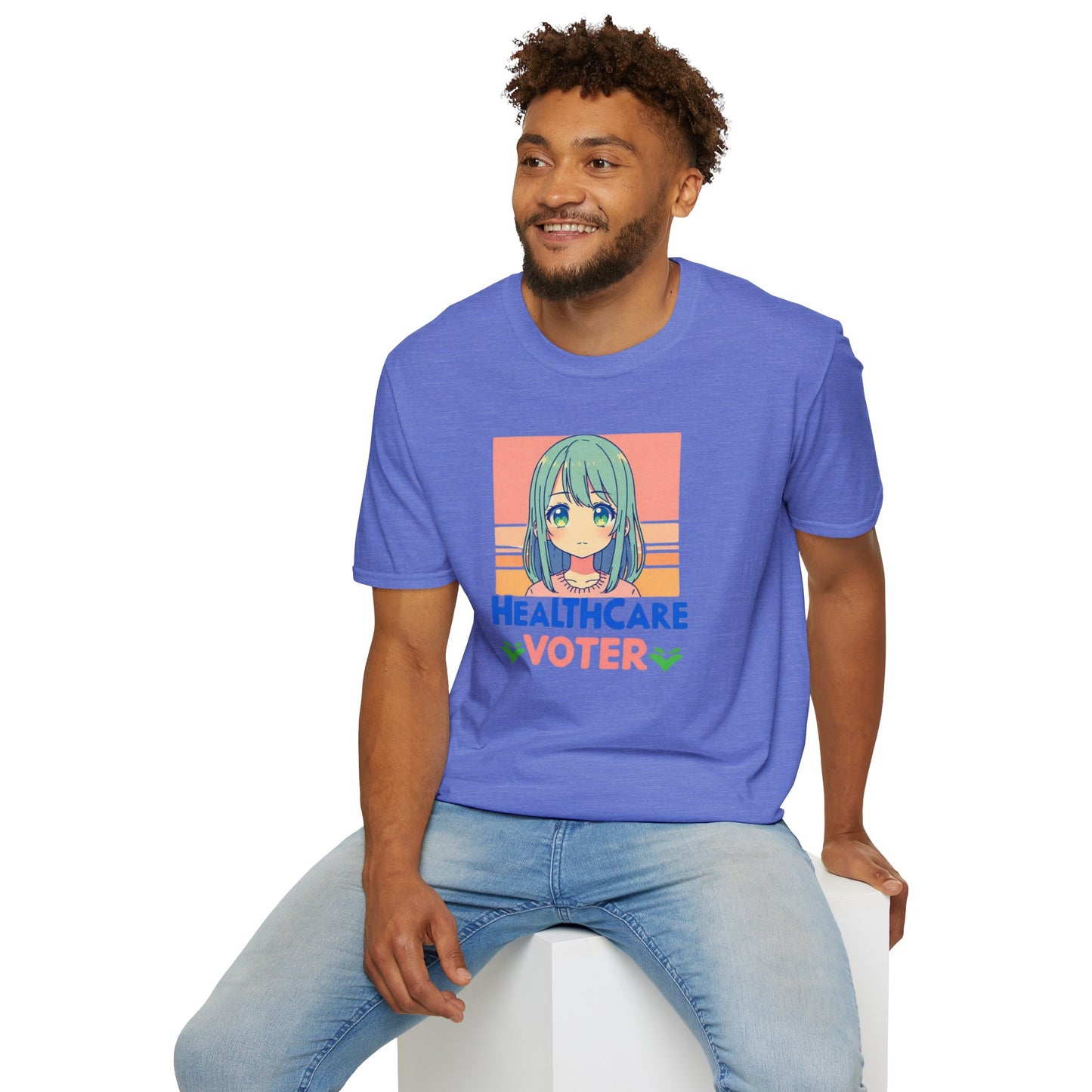 Inspire Voters and Show you Care! |Unisex| Softstyle T-Shirt: Healthcare Voter