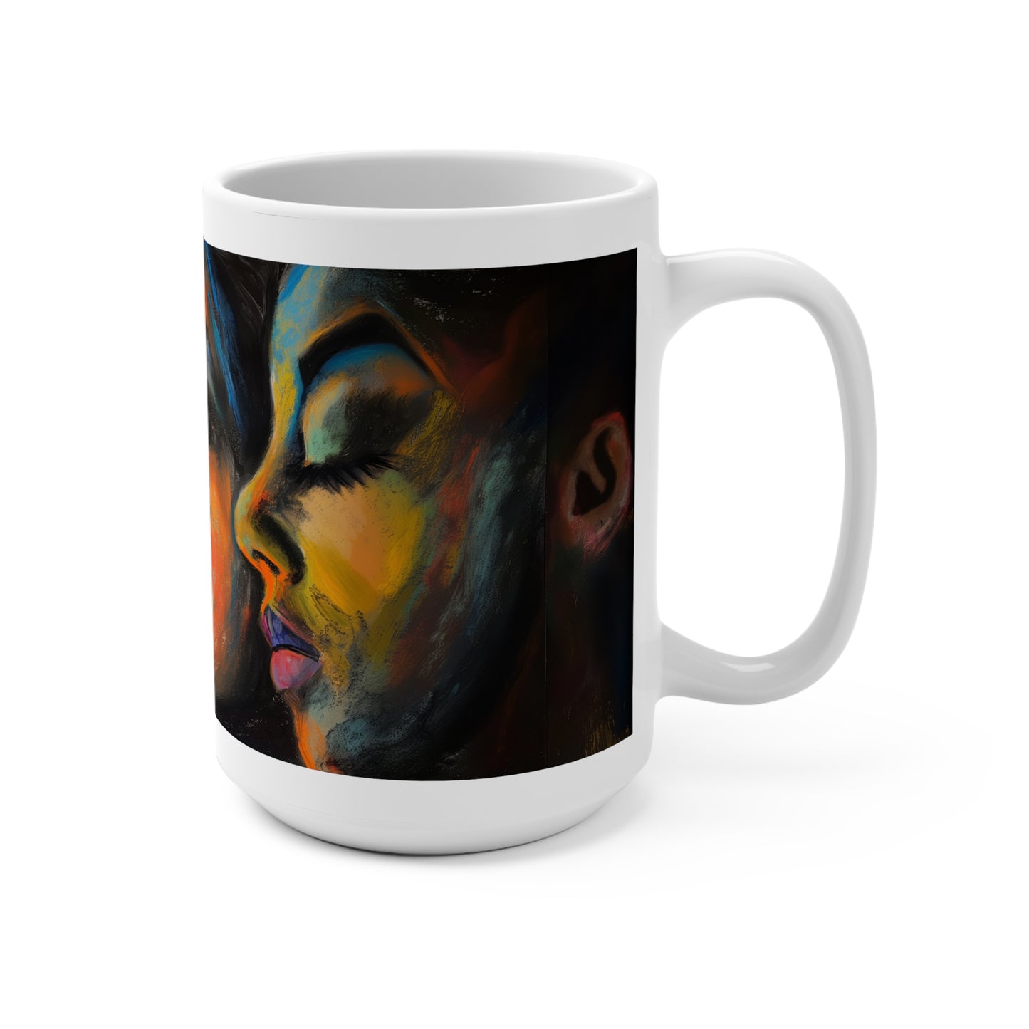 Love is Love! Bold and Inspirational Statement Coffee Mug (15oz): Evocative Expressionist Style Political Activism