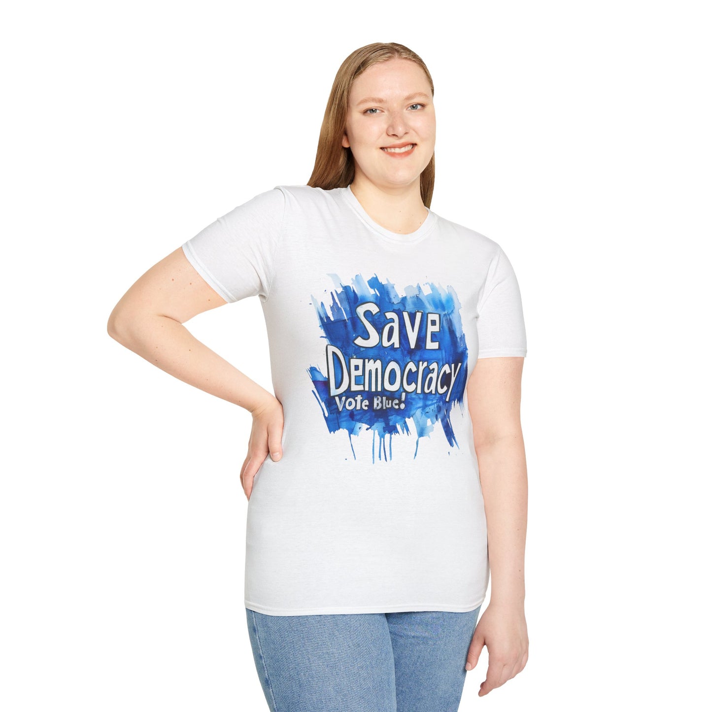 Save Democarcy Vote Blue t-shirt Speak Loudly and Save Democracy Political Shirt