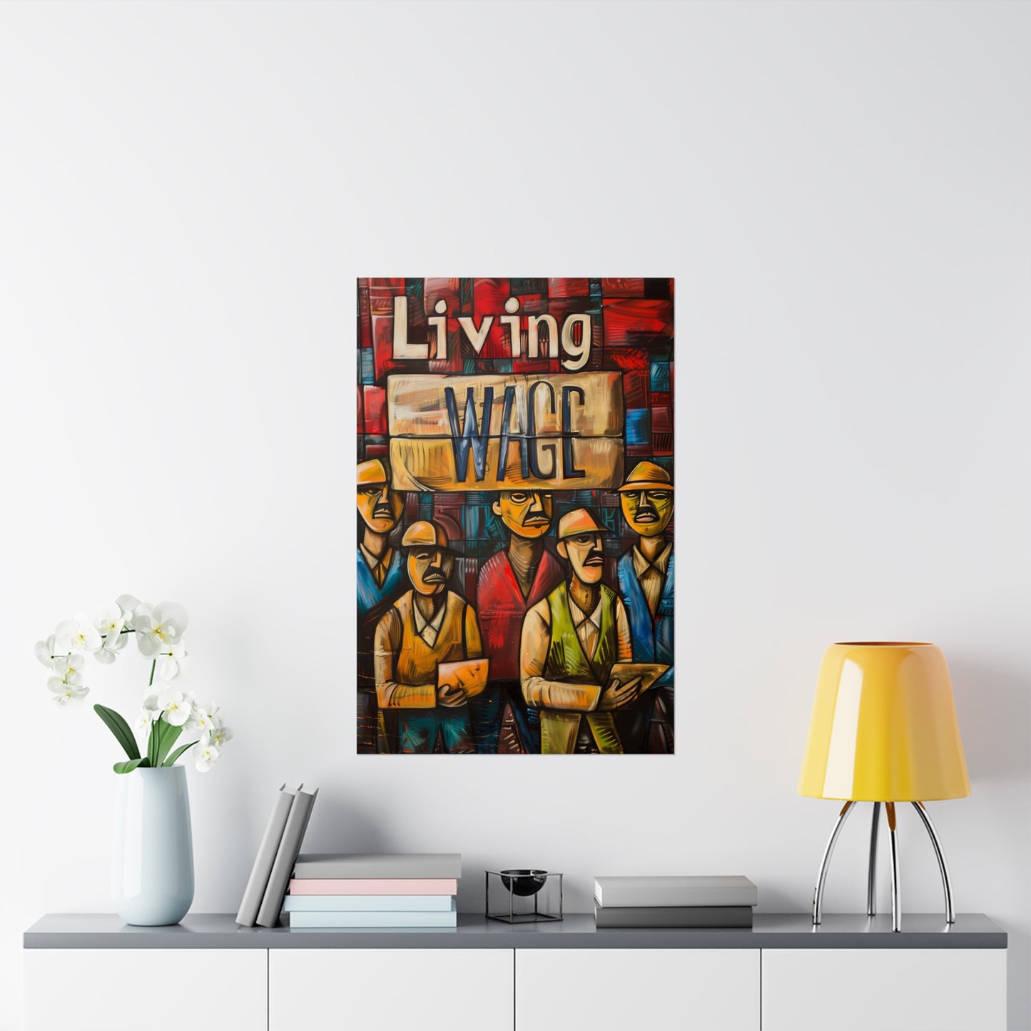 Living Wage Matte Poster Labor Rights Political Wall Art for Home Office or Dorm Decor | Fine art with a purpose!