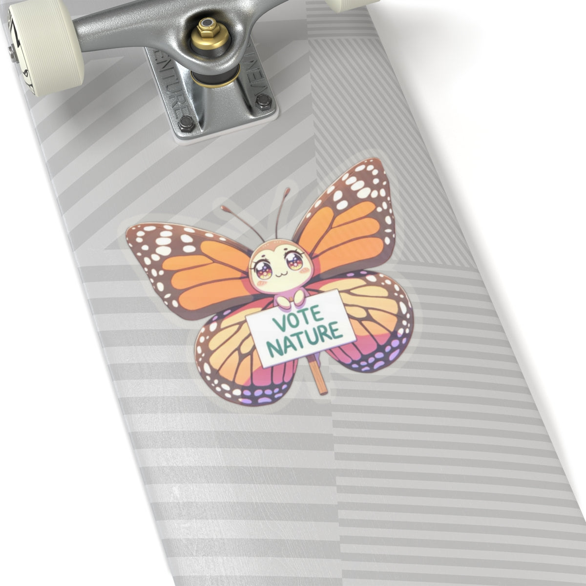 Inspirational Cute Butterfly Statement vinyl Sticker: Vote Nature! for laptop, kindle, phone, ipad, instrument case, notebook, mood board