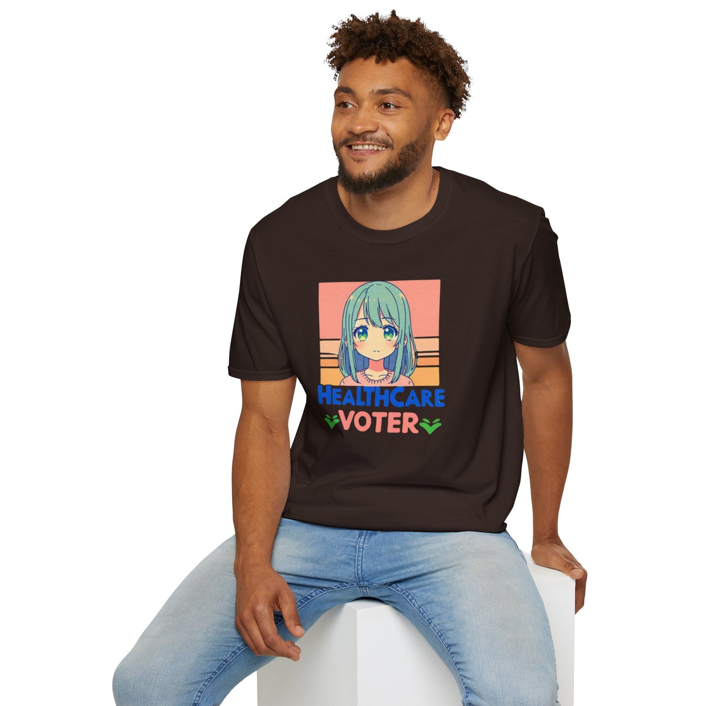 Inspire Voters and Show you Care! |Unisex| Softstyle T-Shirt: Healthcare Voter