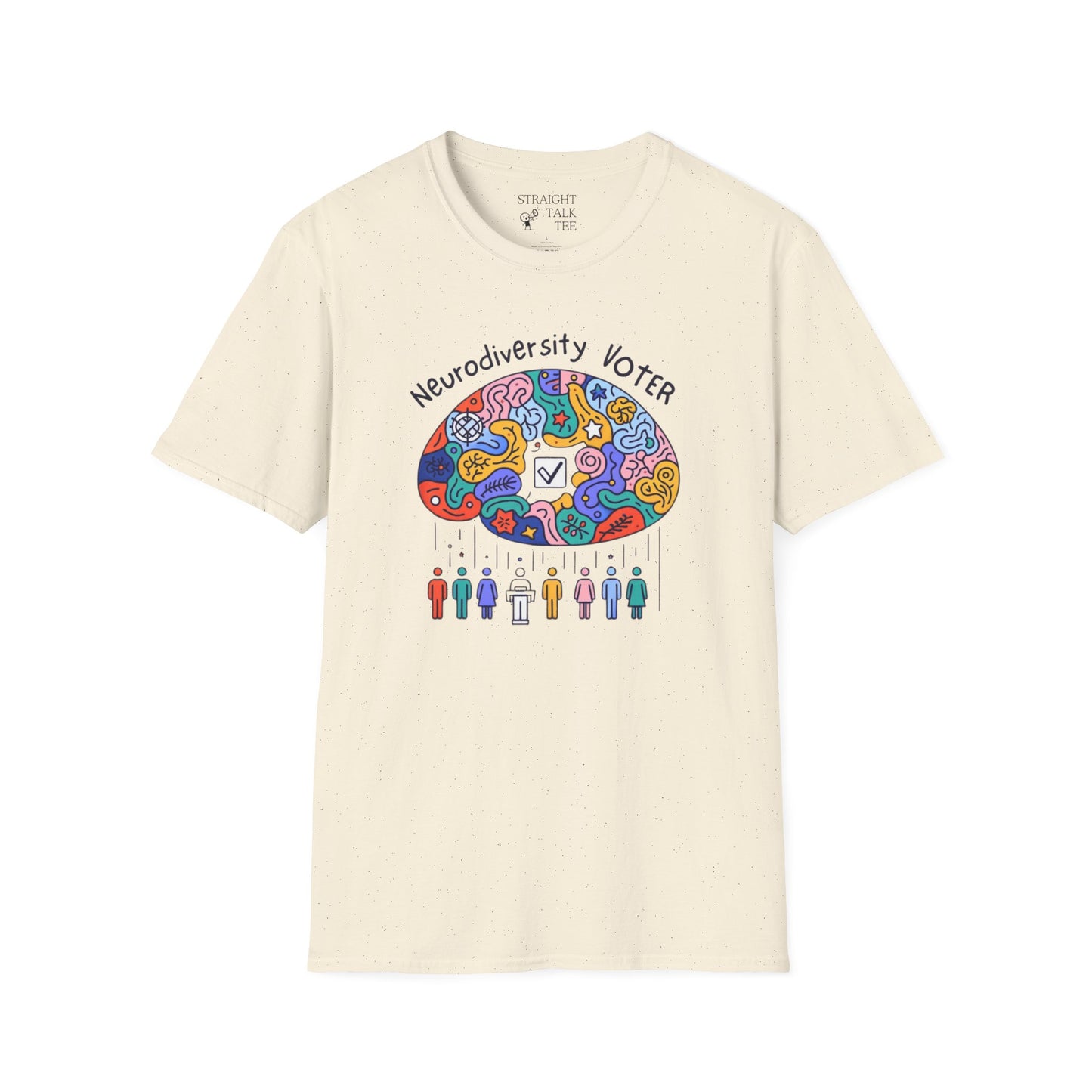 Neurodiversity Voter! Inspiring Statement Soft Style t-shirt |unisex| Whimsical Community, Show You Care! Activism!