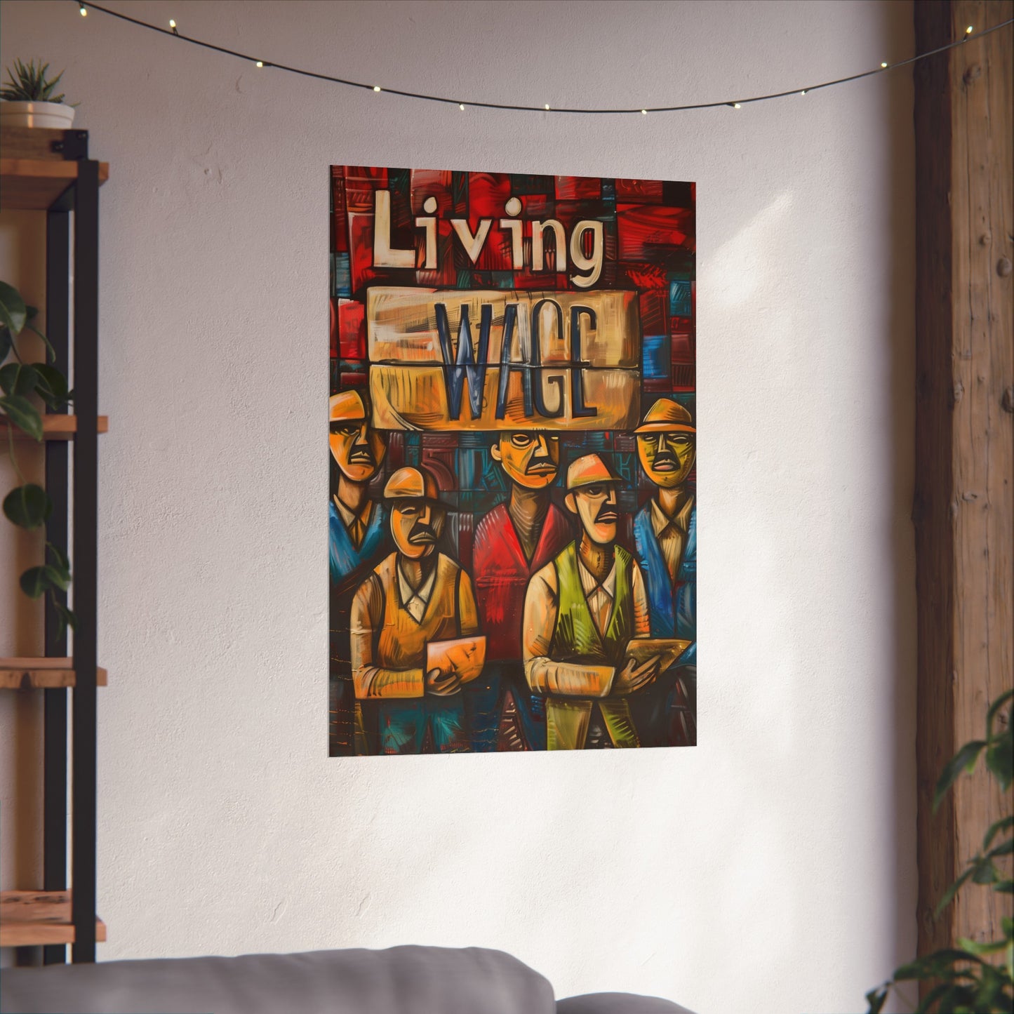 Living Wage Matte Poster Labor Rights Political Wall Art for Home Office or Dorm Decor | Fine art with a purpose!