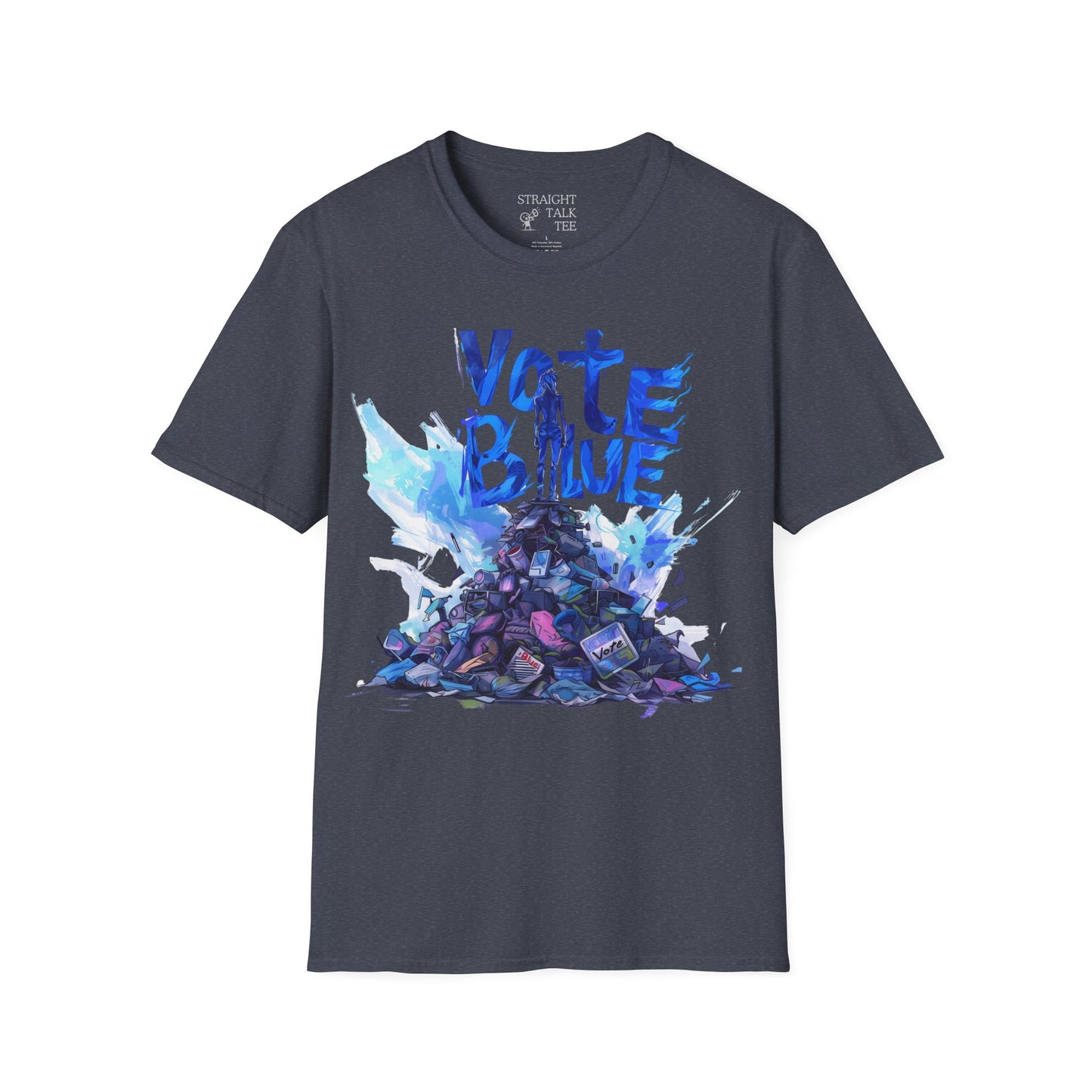 Vote Blue t-shirt Political tee Cyberpunk Protest Activism tshirt Leftist Liberal shirt Election Democrat t shirt