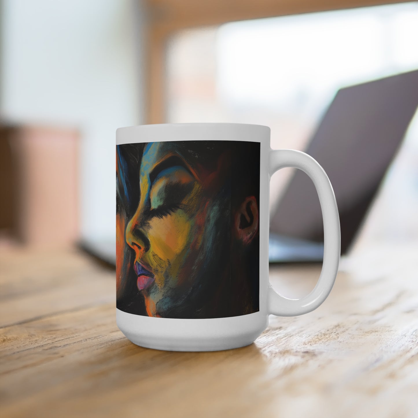 Love is Love! Bold and Inspirational Statement Coffee Mug (15oz): Evocative Expressionist Style Political Activism