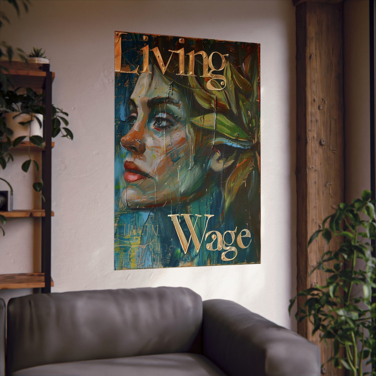 Living Wage Matte Poster Worker Rights Political Wall Art for Home Office or Dorm Decor | Fine Art with a Purpose!