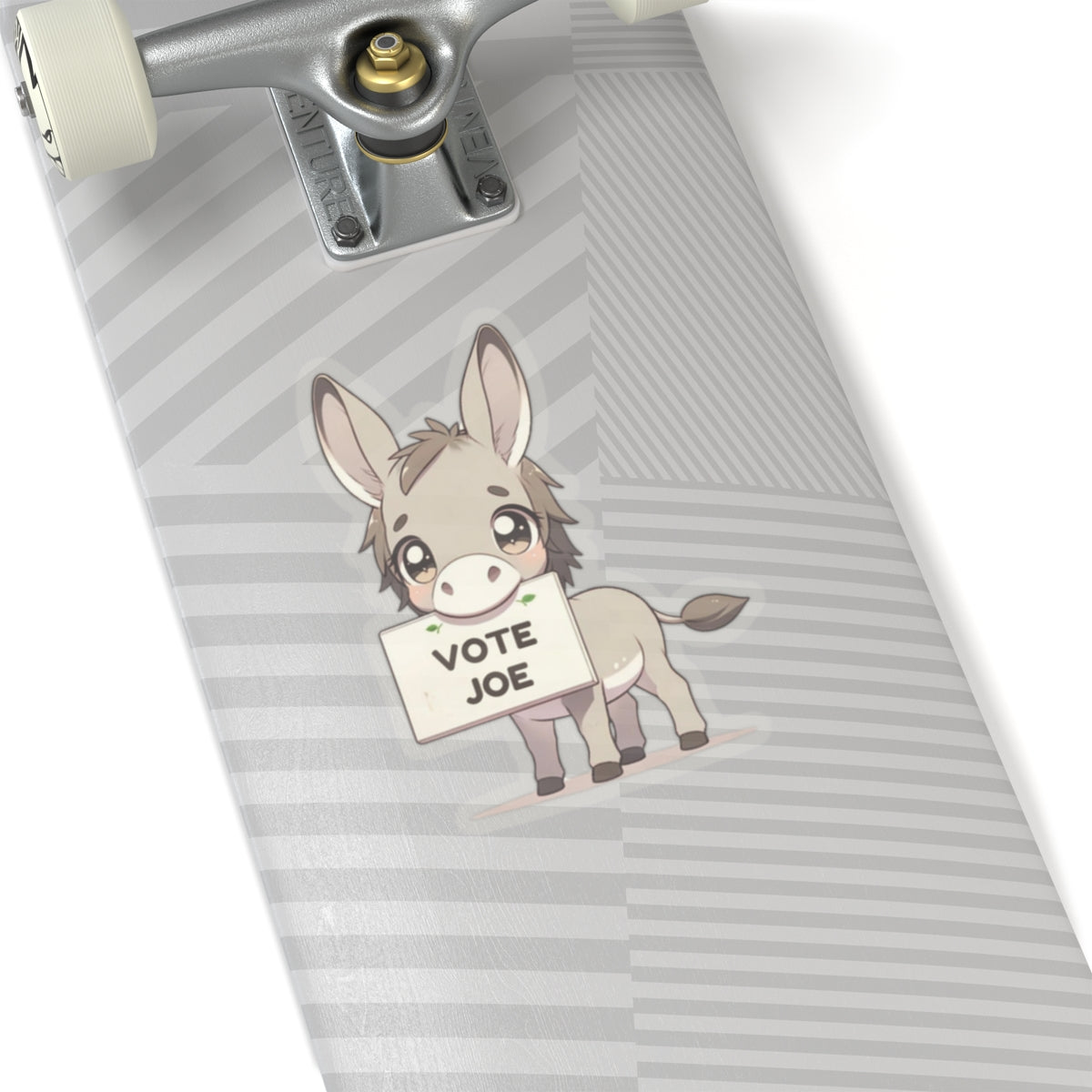 Cute Donkey Statement vinyl Sticker: Vote Joe! for laptop, kindle, phone, ipad, instrument case, notebook, mood board, or wall