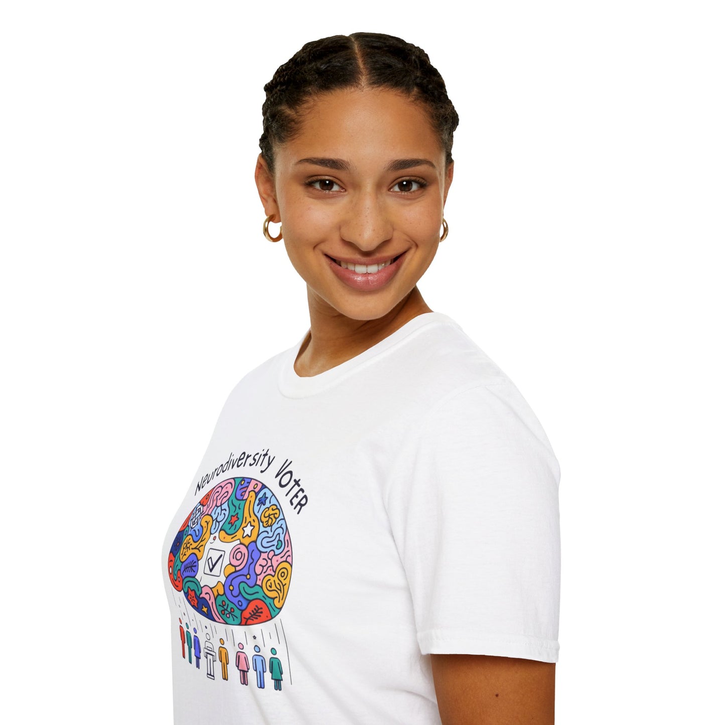 Neurodiversity Voter! Inspiring Statement Soft Style t-shirt |unisex| Whimsical Community, Show You Care! Activism!